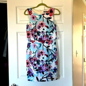 Ivanka Trump Popover Floral knee length dress